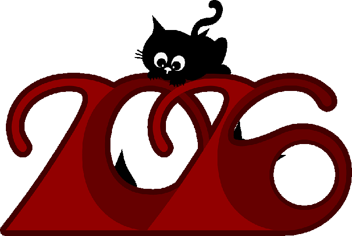 Czarny kot wita w 2026 roku